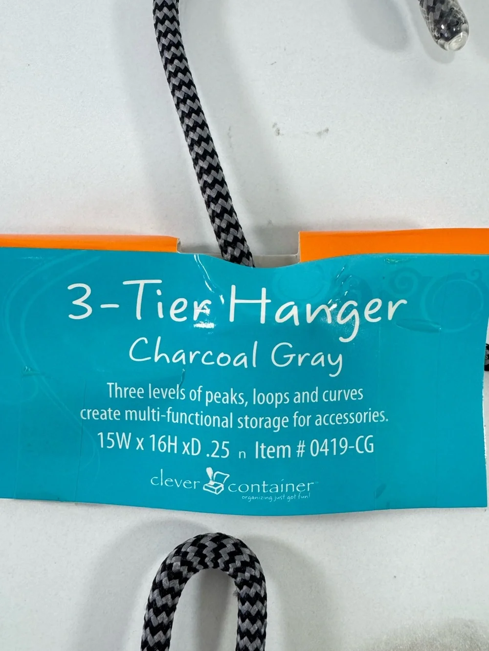 3 Pcs Teal Blue Clear Hanging 8-21 Shoes Bag Towel Scarfs Ties Closet Organizers